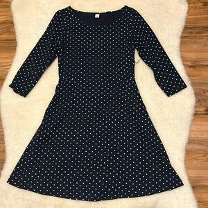 Old Navy Navy/White Polka Dot Dress